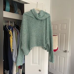 Free People Soft Mint Cowl Neck Sweater size M